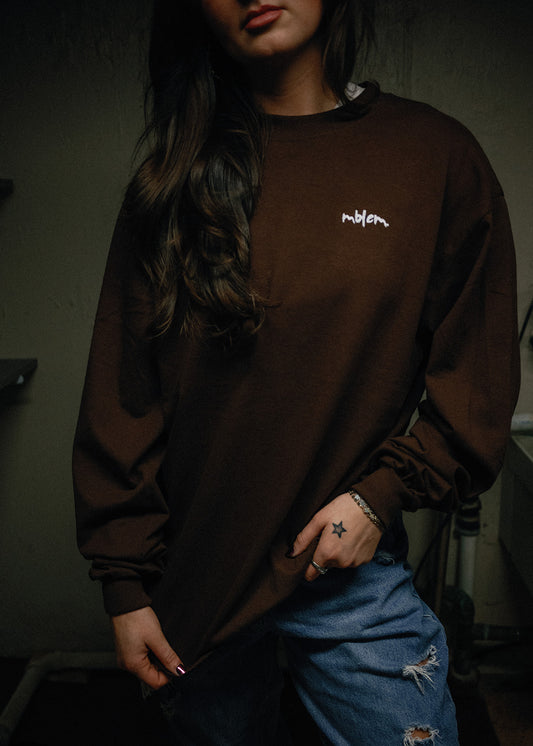 BROWN mblem longsleeve